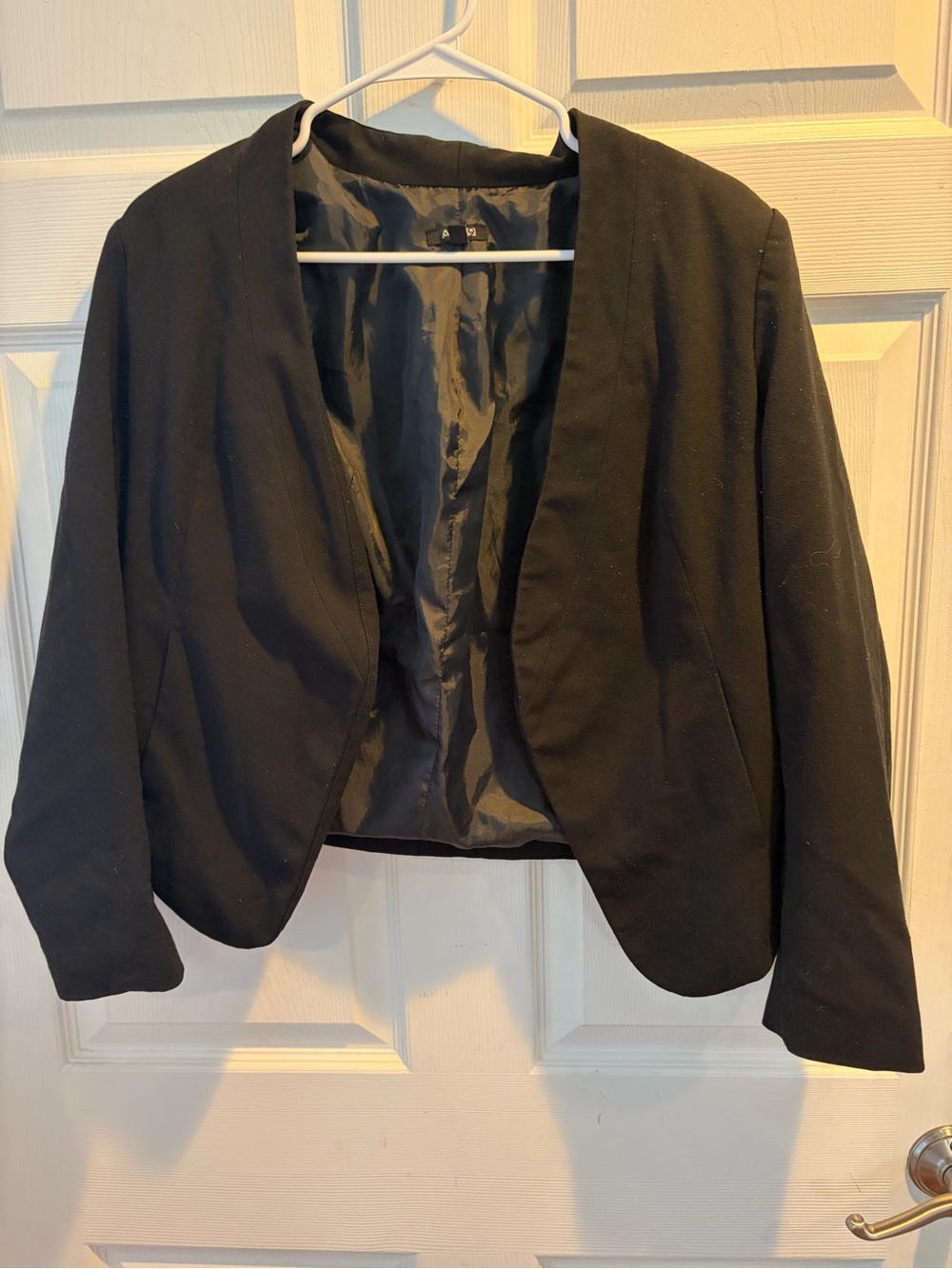 Apt. 9 Black Open-Front Cropped Blazer Jacket